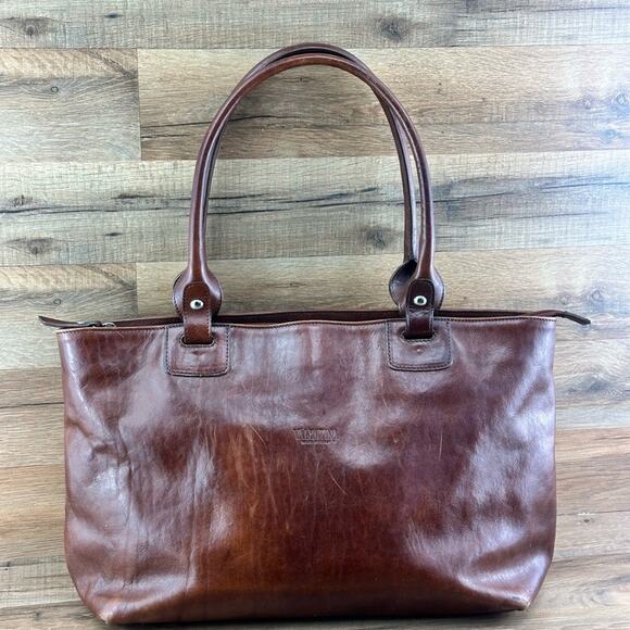 VALENTINO by Mario Authentic Top Handle Small Pebbled Leather Black Tote… - Picture 2 of 14